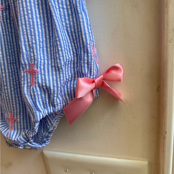 New Smocked He Is Risen Easter Bubble Romper - Picture 7 of 10